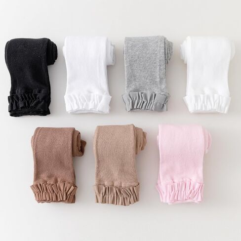 Baby Leggings Toddler Footless Tights Girls Ruffle Leggings Kids Cotton Stockings Pants 1/2/3 Pack in Saudi Arabia