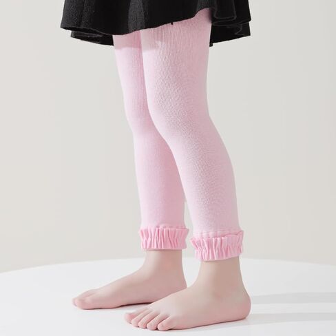 Baby Leggings Toddler Footless Tights Girls Ruffle Leggings Kids Cotton Stockings Pants 1/2/3 Pack in Saudi Arabia