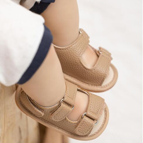 HsdsBebe Infant Baby Boys Girls Summer Beach Sandals Breathable Athletic Anti-slip Soft Sole Newborn First Walker Crib Shoes in Kuwait