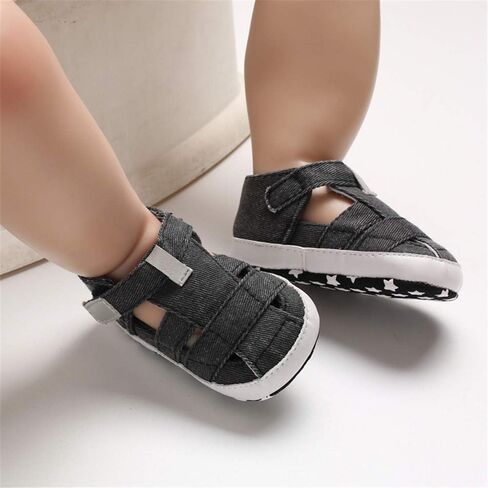 HsdsBebe Infant Baby Boys Girls Summer Beach Sandals Breathable Athletic Anti-slip Soft Sole Newborn First Walker Crib Shoes in Kuwait