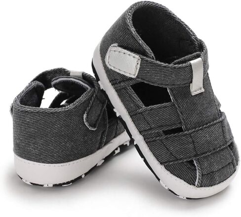 HsdsBebe Infant Baby Boys Girls Summer Beach Sandals Breathable Athletic Anti-slip Soft Sole Newborn First Walker Crib Shoes in Kuwait
