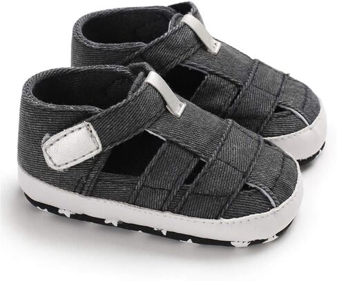 HsdsBebe Infant Baby Boys Girls Summer Beach Sandals Breathable Athletic Anti-slip Soft Sole Newborn First Walker Crib Shoes in Kuwait
