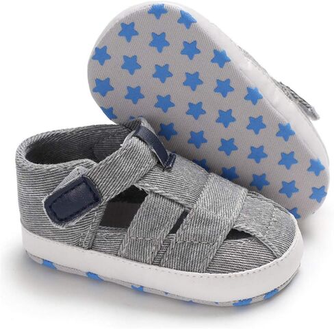 HsdsBebe Infant Baby Boys Girls Summer Beach Sandals Breathable Athletic Anti-slip Soft Sole Newborn First Walker Crib Shoes in Kuwait