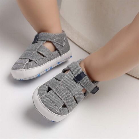 HsdsBebe Infant Baby Boys Girls Summer Beach Sandals Breathable Athletic Anti-slip Soft Sole Newborn First Walker Crib Shoes in Kuwait