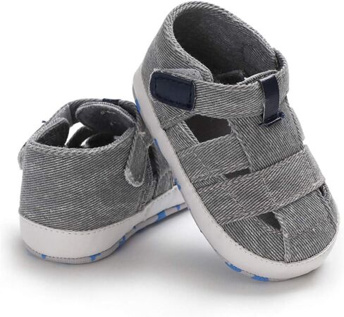 HsdsBebe Infant Baby Boys Girls Summer Beach Sandals Breathable Athletic Anti-slip Soft Sole Newborn First Walker Crib Shoes in Kuwait