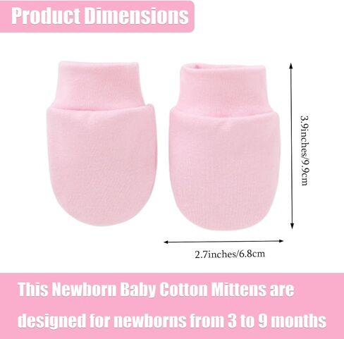 8 Pairs Newborn Baby Mittens No Scratch Gloves Hand Mitten Infant Toddler Essentials for 0-6 Months Baby Boys Girls in Saudi Arabia