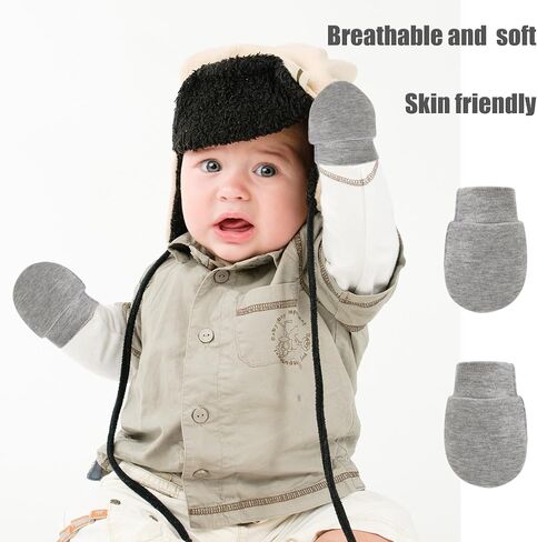 8 Pairs Newborn Baby Mittens No Scratch Gloves Hand Mitten Infant Toddler Essentials for 0-6 Months Baby Boys Girls in Saudi Arabia