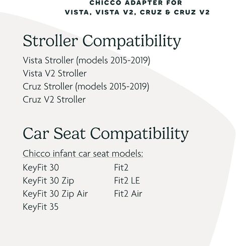 UPPAbaby Car Seat Adapter for Chicco Infant Car Seats / Compatible with Vista, Vista V2, Cruz, Cruz V2 Strollers / Quick + Secure Attachment / Single Adapter in Saudi Arabia