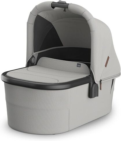 UPPAbaby Bassinet V3 - Compatible with Vista, Cruz, Ridge, Minu Strollers - Overnight Sleep Solution - Mattress, Sheet and Bug Shield Included - Jake (Charcoal/Carbon Frame) in Saudi Arabia