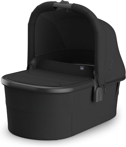 UPPAbaby Bassinet V3 - Compatible with Vista, Cruz, Ridge, Minu Strollers - Overnight Sleep Solution - Mattress, Sheet and Bug Shield Included - Jake (Charcoal/Carbon Frame) in Saudi Arabia