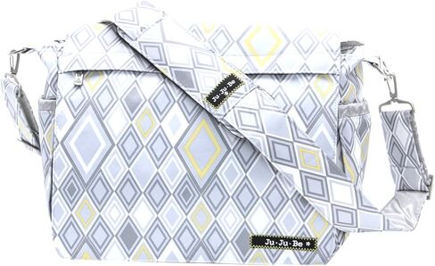 Ju-Ju-Be Better Be Messenger Diaper Bag, Silver Ice in Kuwait