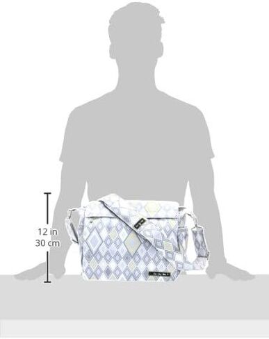 Ju-Ju-Be Better Be Messenger Diaper Bag, Silver Ice in Kuwait