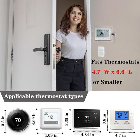 Thermostat Lock Box,Thermostat Cover with Lock,PC Wall Thermostat Lockbox,Fits Thermostats 4.8" H x 6" W or Smaller,Mainly for Home Thermostat in Saudi Arabia