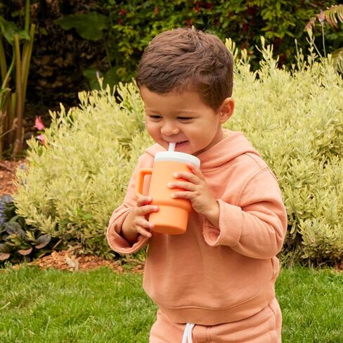 Infantino My 1st Tumbler – Adorable Miniature Tumbler with Leak-Resistant Straw and Toddler-Friendly Handle, Encourages Hydration, Easy to Clean, 9 fl. oz, Lilac in Saudi Arabia