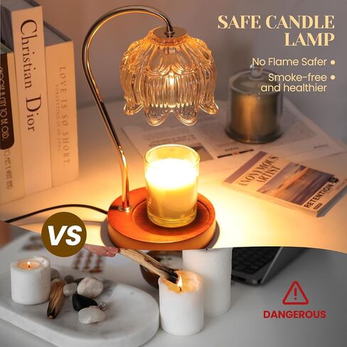 Candle Warmer Lamp, Electric Candle Lamp with Timmer & Dimmer, Candle Lamp Warmer Fit All Jar Candles, Lamp Candle Warmer with 2 Bulbs, Holiday Gifts, Home Decor House Warming Gifts in Saudi Arabia