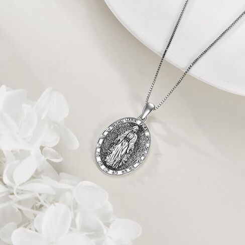 Saint Michael Necklace Sterling Silver Aballone Shell Protection Necklace St Michael Archangel Pendant Jewelry Gift for Men Boy in Saudi Arabia