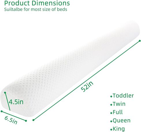 BBjixiang Toddler Bed Bumper, Foam Bed Rail for Toddlers, Bed Rail Bumper for Twin, Full, Queen and King Beds with Washable Cover 1-Pack in Saudi Arabia
