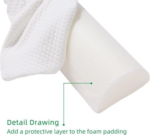BBjixiang Toddler Bed Bumper, Foam Bed Rail for Toddlers, Bed Rail Bumper for Twin, Full, Queen and King Beds with Washable Cover 1-Pack in Saudi Arabia