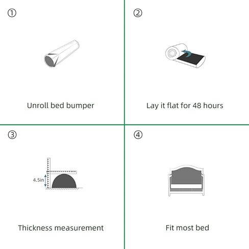 BBjixiang Toddler Bed Bumper, Foam Bed Rail for Toddlers, Bed Rail Bumper for Twin, Full, Queen and King Beds with Washable Cover 1-Pack in Saudi Arabia