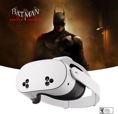 Meta Quest 3S 256GB — Get Batman: Arkham Shadow and a 3-Month Trial of Meta Quest+ Included — All-in-One Headset + Meta Quest Link Cable - Virtual Reality Headset Cable for Quest - 16FT (5M) - PC VR in Kuwait