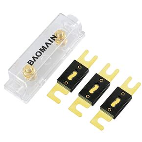 Baomain ANL-250A Electrical Protection ANL Fuse 250 Amp with Fuse Holder 1 Pack