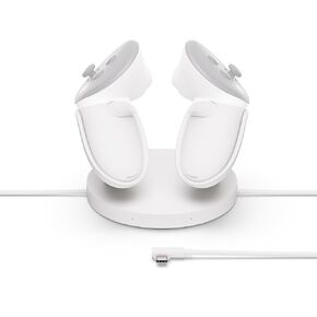 Meta Quest Compact Charging Dock — Works with Meta Quest 3/3S — Extended Headset Charging Cable — Wireless Charging for Touch Plus Controllers