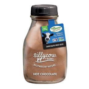 Silly Cow Farms Hot Chocolate Mix Rich Chocolate Delight Gluten Free, Non GMO Dairy Free Indulgence with Pure Peppermint Twist Flavor - Reusable Packaging - 16.9 oz Glass Bottle - Pack of 3