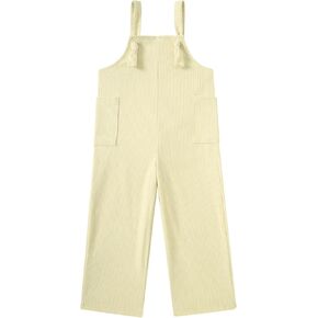 Toddler Girl Boy Overalls Fall Outfits Corduroy Adjustable Straps Suspender Pants with Pockets Jumpsuit Romper
