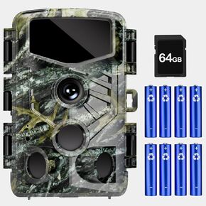 Trail Camera, 48MP 4K Game Camera with 0.1s Trigger Time, 130°Wide-Angle, Trail Cameras with Night Vision Motion Activated Waterproof IP66, 2.0"Screen Hunting Camera for Wildlife Monitoring