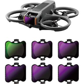 6 Pack ND & CPL Filter Set Compatible with DJI Avata 2, CPL ND8 ND16 ND32 ND64 ND128 Drone Neutral Density Filters, Ultra Slim Frame & Multi Coating HD Glass Lens Filters