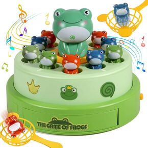 Boys Girls Frog Pop Out Catch Toys for Ages 3-13, Music Rotate Launch Interactive Kids Toys, 3 Years Old Boys Girls Toy Gifts