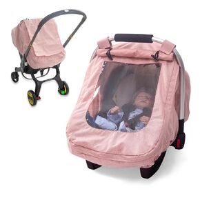 Car Seat Rain Cover, Waterproof Baby Car Seat Cover, Infant Carseat Cover with Transprant Window & Vents, Baby Carrier Canopy Protect from Snow, Stroller Rain Cover Weather Shield for Winter