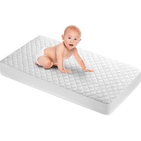 Masirs 2-Pack Crib Mattress Protector Cover - Waterproof & Comfortable - Breathable Baby Mattress Protector - Ultra-Soft - 52'' x 28'' - Toddler Mattress Protector - Crib Mattress Pad