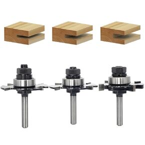 Top Bearing Slot Cutter Router Bit 1/4 Shank, 5/32" Height, 3/8" Depth, Carbide Biscuit Slot Cutting Router Bit, for Create Slots, Grooves, or Channels
