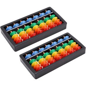 FAVOMOTO 2PCS Plastic Abacus Calculator,Fun Math Learning Tool for Kids for Childrens Calculation Skills,Enhance Childs Math Abilities, 11.8X6X1.5CM