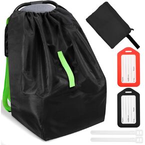 Waterproof Stroller Bag for Airplane, Durable Large Stroller Bag for Airplane Travel, Jogger & Stroller Travel Bag - Fits Most Sizes, Gate Check Stroller Bag, Stroller Cover, Black