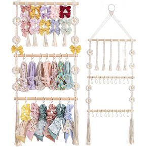 RDYEAAR Bow Organizer for Girls, Claw Clip Organizer, Bow Hanger for Girls, Baby Girl Nursery Decor, Toddler Hair Accessory Organizer，Hanging Organizer…