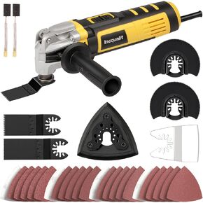 Oscillating Tool, 3.5A Oscillating Multi Tool Kit with 6 Variable Speed, 4° Oscillation Angle, Quick Release System and 30-Piece Accessory Set for Cutting, Sanding, Grinding
