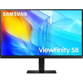 SAMSUNG 32" ViewFinity S8 (S80D) Series 4K UHD High Resolution Computer Monitor, HDR10, Multiple Ports w/HDMI, DisplayPort, USB-A, Height Adjustable Stand, LS32D806EANXGO, 2024, 3Yr Warranty