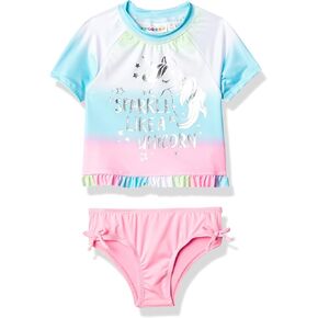 Girls' Two-Piece Printed Rashguard Sets