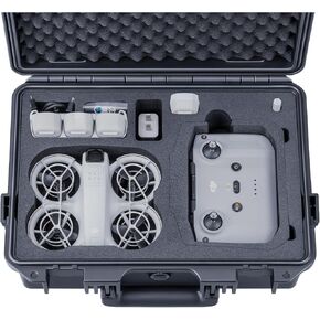 Lykus Titan N110 Waterproof Hard Case for DJI Neo Combo, RC-N3/DJI RC 2, Support Up to 7 batteries [CASE ONLY]