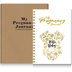 Pregnancy Journal Memory Book - 82 Pages Hardcover Pregnancy Book, Pregnancy Planner, Pregnancy Journals for First Time Moms, Baby Memory Book, Mom Book Diary, Ultrasound Baby Book Memory (Baby Elephant)
