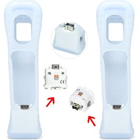 TechKen 2Pack Wii Motion Plus Adapter for Nintendo Wii Remote Controller, Wii Motion Plus Attachment Motion Plus Accelerator for Wii Controllers