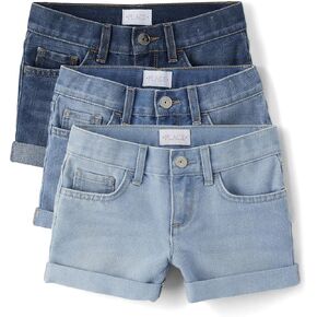 The Children's Place Baby Girls' Denim Roll Cuff Shortie