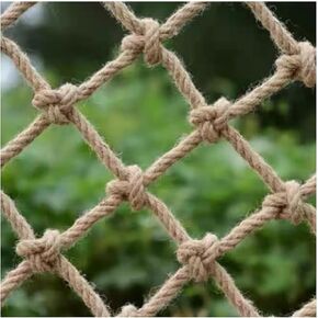 Treehouse Rope Bridge Child Safety Lane Net Balcony Railing Cover Hemp Rope Net Stair Net Child Safety Net(Size:1x4m,Color:Rope Thick 6mm mesh 10cm)