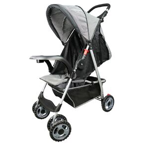 AmorosO Single Stroller - Baby Stroller with Four Wheels - Lightweight Stroller - Convertible Stroller with Extra Storage Space - Foldable Stroller with Sun Protection Hood Cover (Blue)