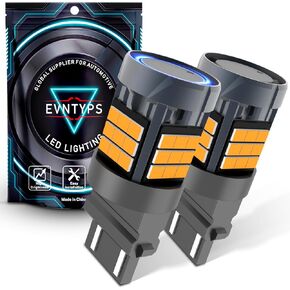 3157 LED Turn Signal Bulb Anti Hyper Flash,3057 LED Bulbs With Built in Resistor,3156 LED Bulb Amber Yellow CANBUS Error Free,3457a 3457 4157 Front Rear LED Blinker Bulb for Car Trucks(2pcs)