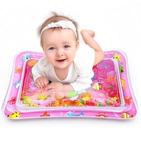 Tummy Time Water Mat for Girl, Water Play Mat for Babies Inflatable Tummy Time Water Play Mat for Infants and Toddlers 3 to 12 Months Promote Development Toys Cute Baby, Pink