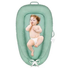 Baby Lounger - Baby Lounger Pillow for Newborn, Breathable & Soft Baby Nest Co Sleeper for Baby 0-24 Months, Baby Shower Gifts, Portable Infant Lounger Baby Floor Seat for Home and Travel,Blue