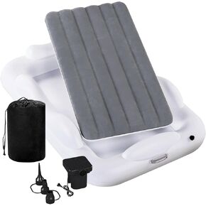Inflatable Toddler Travel Beds: Kids Air Mattress with 4 Sides Safety Bumper and Fast Speed Pump, Portable Toddler Beds for Kids Ideal for Home, Grandma's, Camping and Vacation
